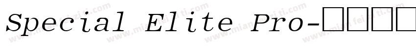 Special Elite Pro字体转换